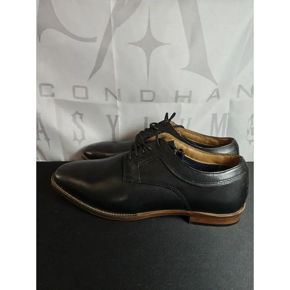 FRANCO FORTINI Men's 9 Bradley Black Leather Oxford Dress Shoes NWOB